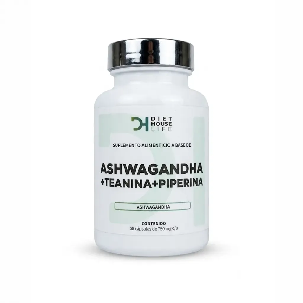 Ashwagandha + Teanina + Piperina - 60cápsulas